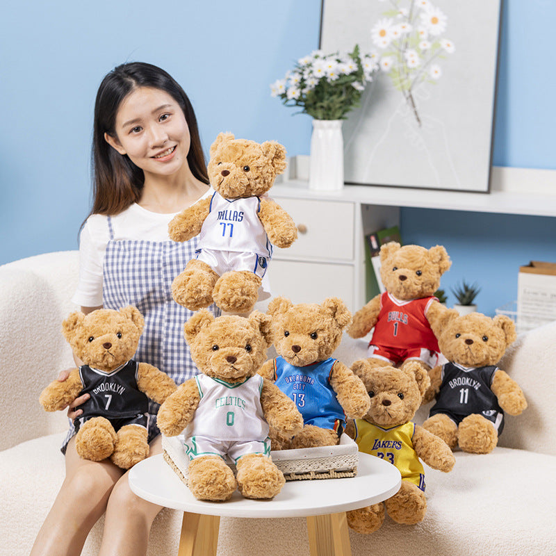 Wholesale Jersey Teddy Bear Dolls, Athlete Fan Event Gifts, Game Souvenirs, Dolls, Dropshipping