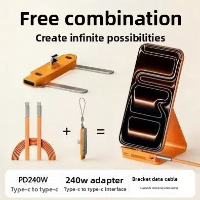 Removable folding bracket for fast charging